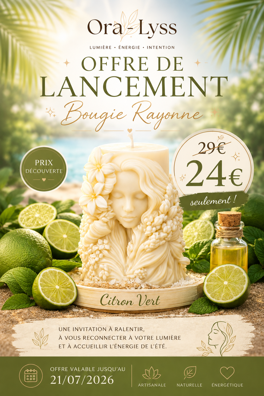 Bougie Rituel RAYONNE – Citron Vert